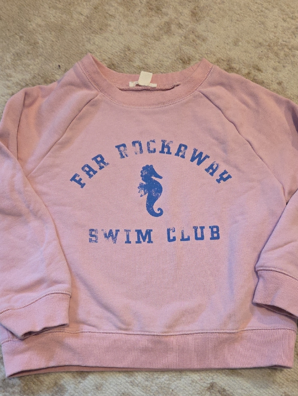 Crewcuts Pink 'Far Rockaway Swim Club' Kids Sweatshirt